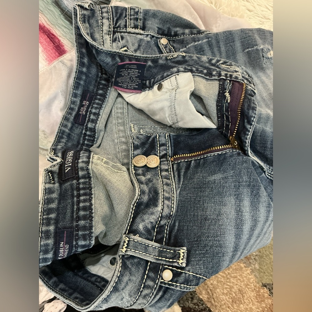 VIGOSS “The Dublin Boyfriend” Distressed  Shorts – Size 20 Jeans cut to shorts - Picture 14 of 16